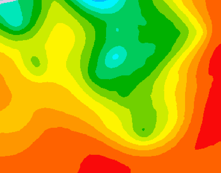 GDPS 500 millibar geopotential height 096 hour forecast chart for Canada based on 2026/07/18 1200Z data