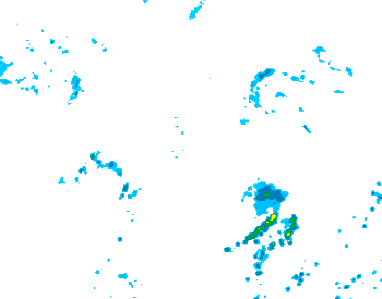 GDPS precipitation 018 hour forecast chart for Canada based on 2026/07/18 0000Z data