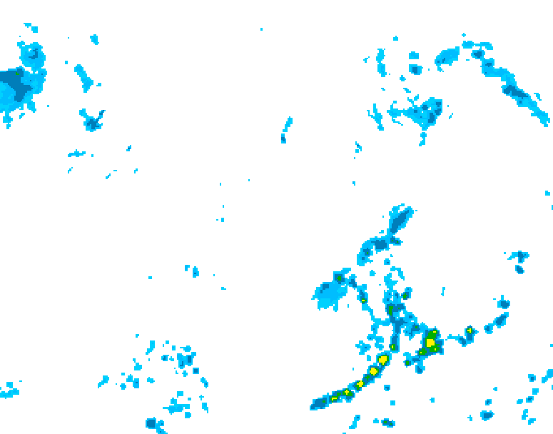 GDPS precipitation 096 hour forecast chart for Canada based on 2026/07/18 0000Z data
