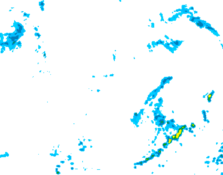 GDPS precipitation 102 hour forecast chart for Canada based on 2026/07/18 0000Z data