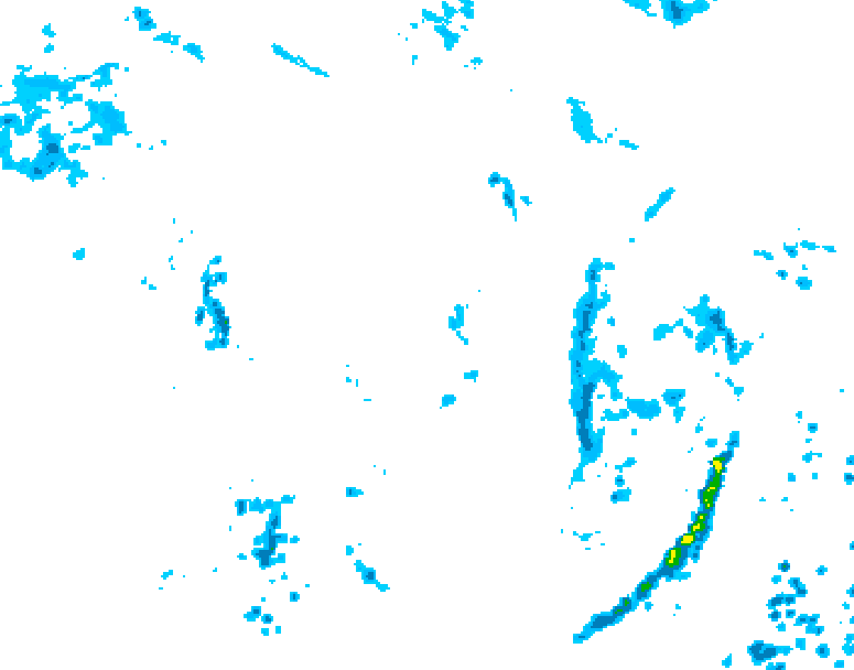 GDPS precipitation 126 hour forecast chart for Canada based on 2026/07/18 0000Z data
