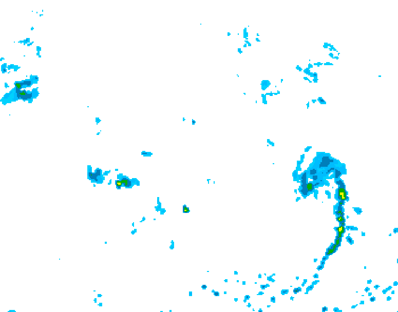 GDPS precipitation 024 hour forecast chart for Canada based on 2026/07/18 1200Z data
