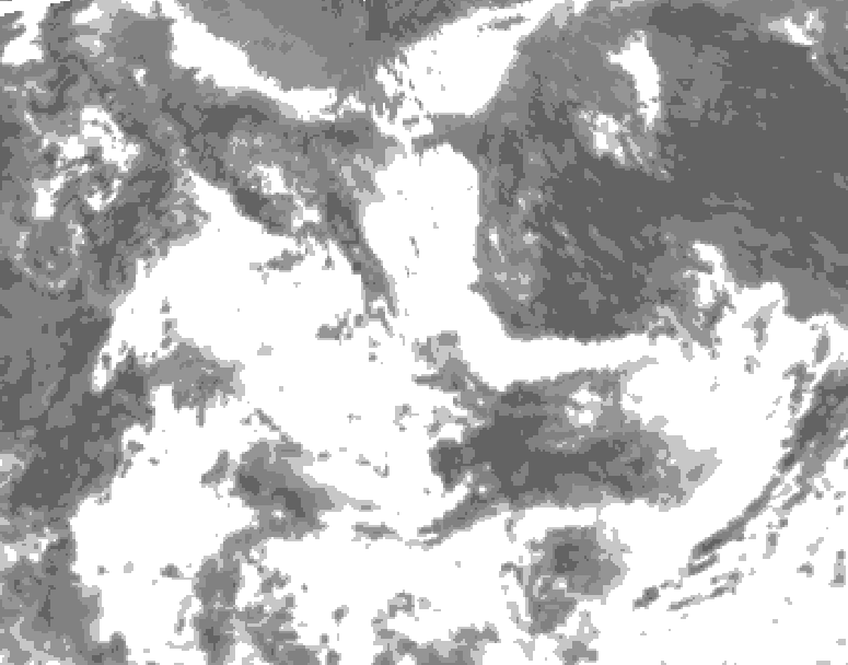 GDPS total cloud 006 hour forecast chart for Canada based on 2026/07/18 0000Z data