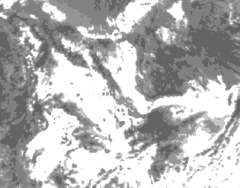 GDPS total cloud 012 hour forecast chart for Canada based on 2026/07/18 0000Z data