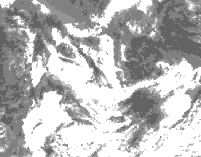 GDPS total cloud 018 hour forecast chart for Canada based on 2026/07/18 0000Z data
