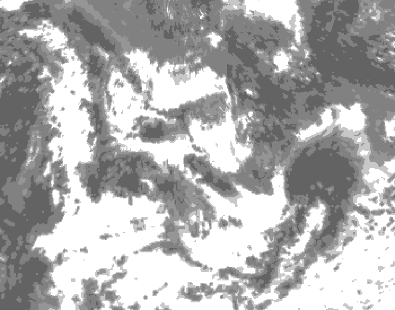 GDPS total cloud 036 hour forecast chart for Canada based on 2026/07/18 0000Z data