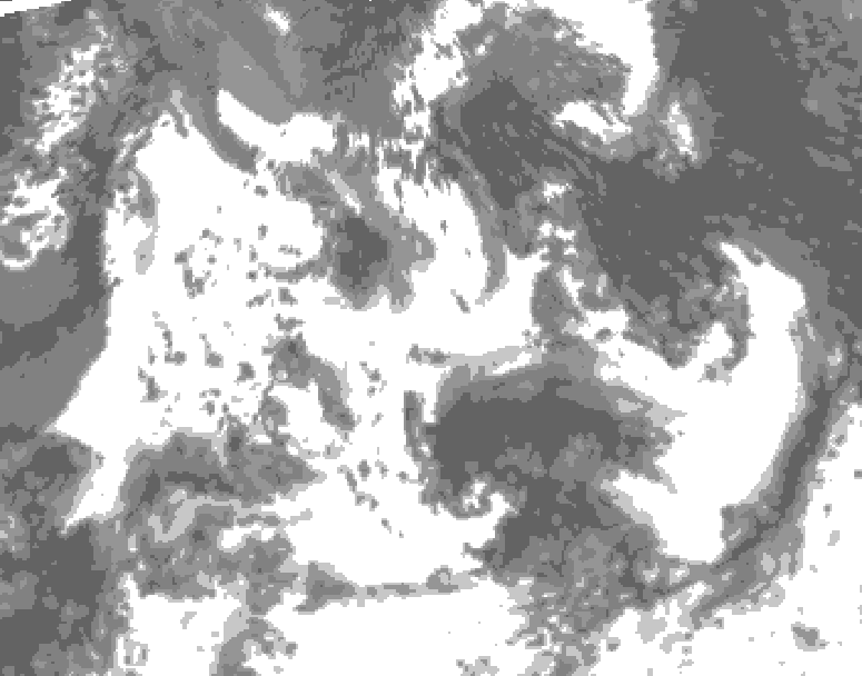 GDPS total cloud 078 hour forecast chart for Canada based on 2026/07/18 0000Z data