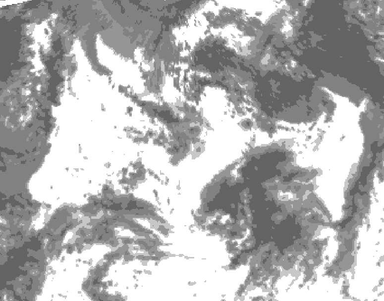 GDPS total cloud 090 hour forecast chart for Canada based on 2026/07/18 0000Z data