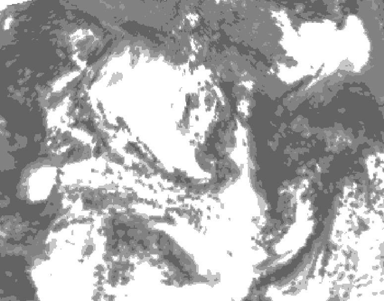 GDPS total cloud 132 hour forecast chart for Canada based on 2026/07/18 0000Z data