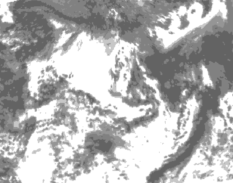 GDPS total cloud 144 hour forecast chart for Canada based on 2026/07/18 0000Z data