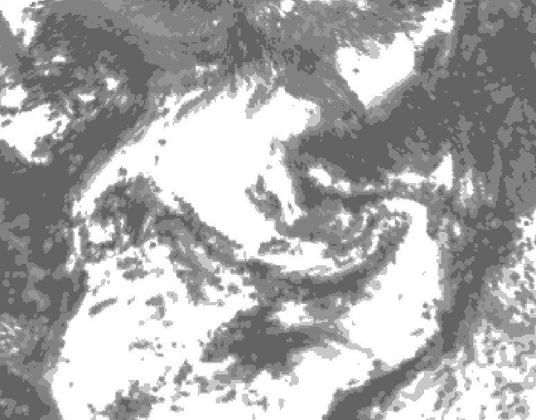 GDPS total cloud 156 hour forecast chart for Canada based on 2026/07/18 0000Z data