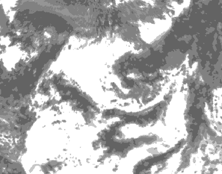 GDPS total cloud 162 hour forecast chart for Canada based on 2026/07/18 0000Z data
