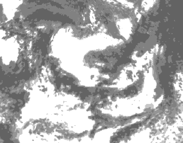 GDPS total cloud 174 hour forecast chart for Canada based on 2026/07/18 0000Z data