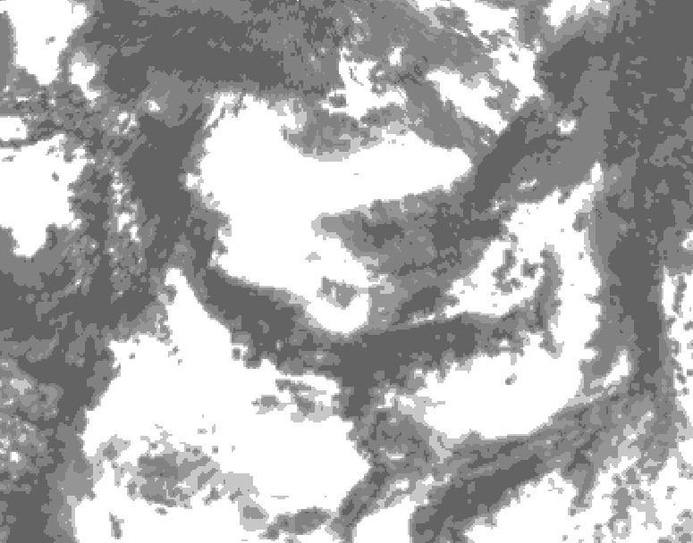 GDPS total cloud 180 hour forecast chart for Canada based on 2026/07/18 0000Z data