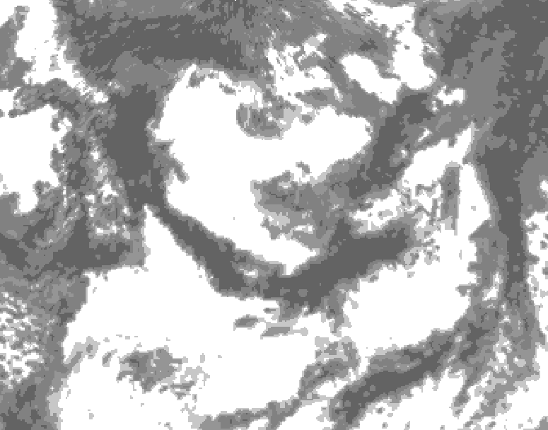 GDPS total cloud 186 hour forecast chart for Canada based on 2026/07/18 0000Z data
