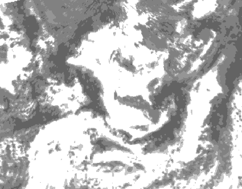 GDPS total cloud 210 hour forecast chart for Canada based on 2026/07/18 0000Z data