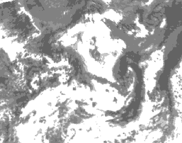 GDPS total cloud 222 hour forecast chart for Canada based on 2026/07/18 0000Z data