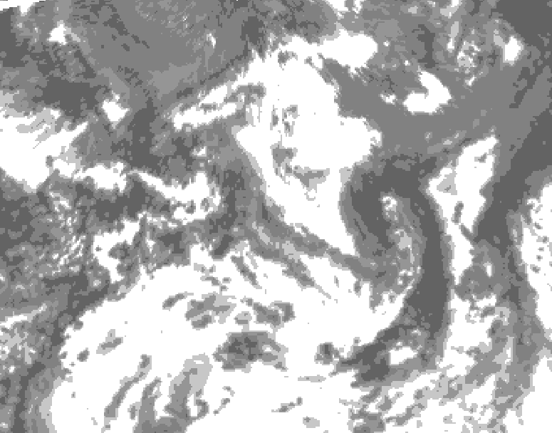 GDPS total cloud 228 hour forecast chart for Canada based on 2026/07/18 0000Z data