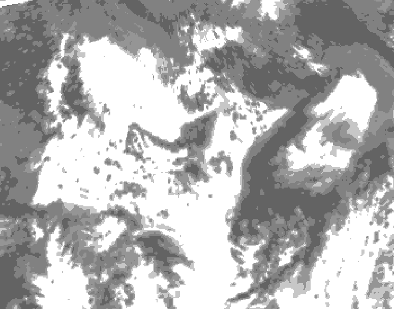GDPS total cloud 096 hour forecast chart for Canada based on 2026/07/18 1200Z data