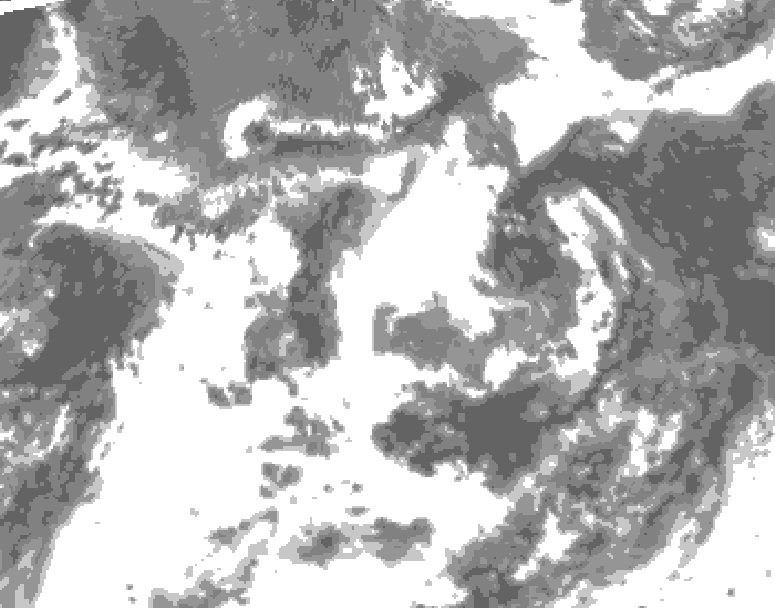 GDPS total cloud 216 hour forecast chart for Canada based on 2026/07/18 1200Z data