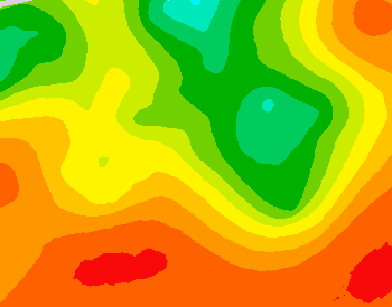 GDPS 500 millibar geopotential height 006 hour forecast chart for Canada based on 2026/07/19 0000Z data