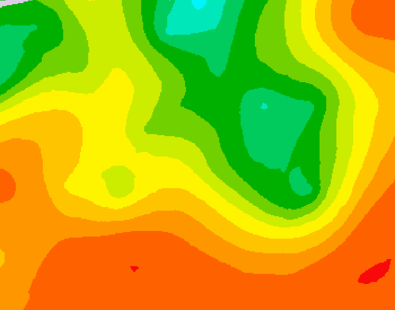 GDPS 500 millibar geopotential height 012 hour forecast chart for Canada based on 2026/07/19 0000Z data