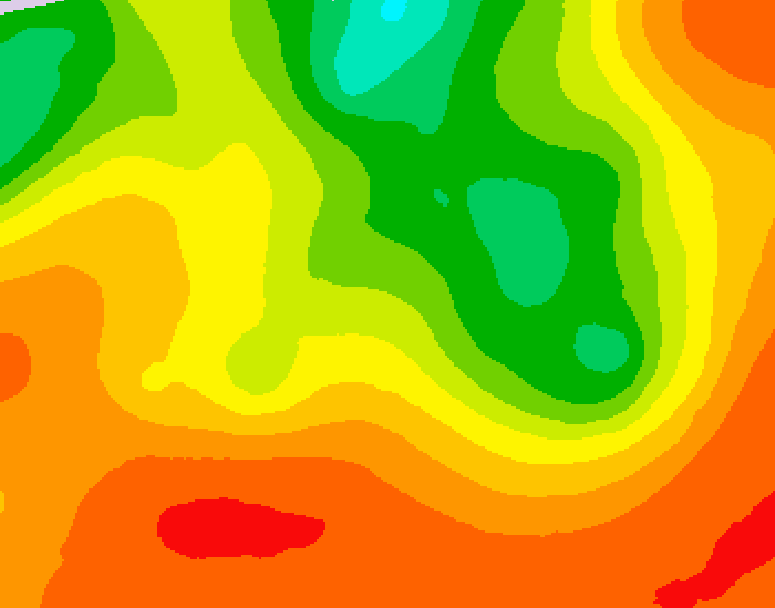 GDPS 500 millibar geopotential height 018 hour forecast chart for Canada based on 2026/07/19 0000Z data