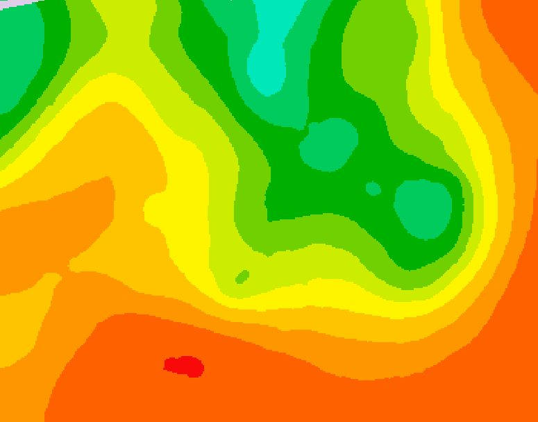 GDPS 500 millibar geopotential height 036 hour forecast chart for Canada based on 2026/07/19 0000Z data