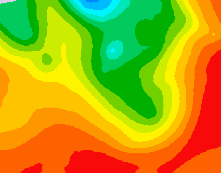 GDPS 500 millibar geopotential height 090 hour forecast chart for Canada based on 2026/07/19 0000Z data