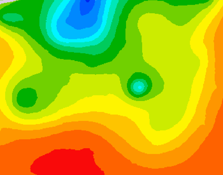 GDPS 500 millibar geopotential height 222 hour forecast chart for Canada based on 2026/07/19 0000Z data