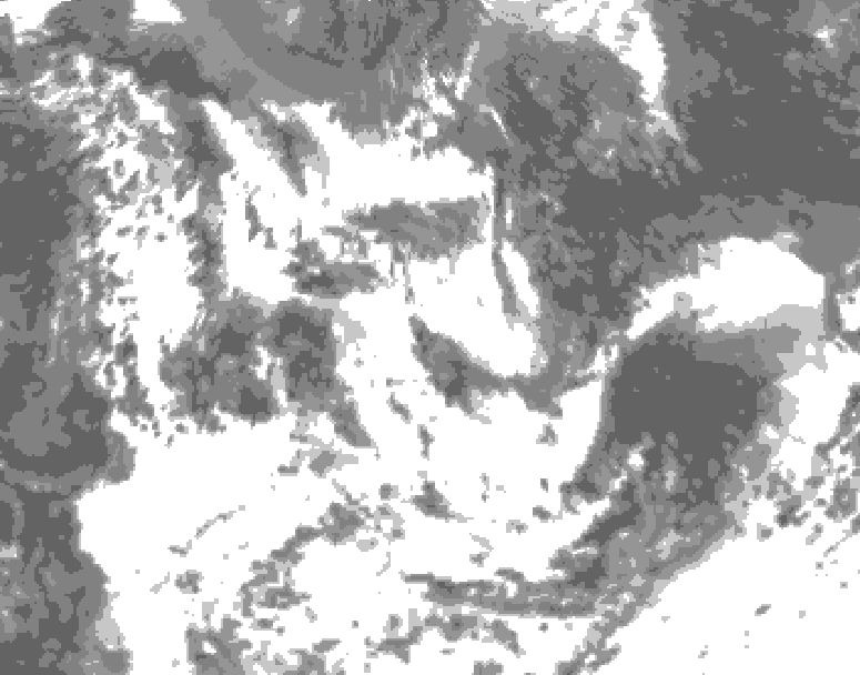 GDPS total cloud 006 hour forecast chart for Canada based on 2026/07/19 0000Z data