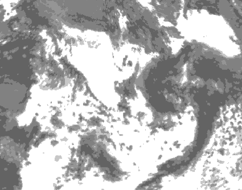 GDPS total cloud 108 hour forecast chart for Canada based on 2026/07/19 0000Z data