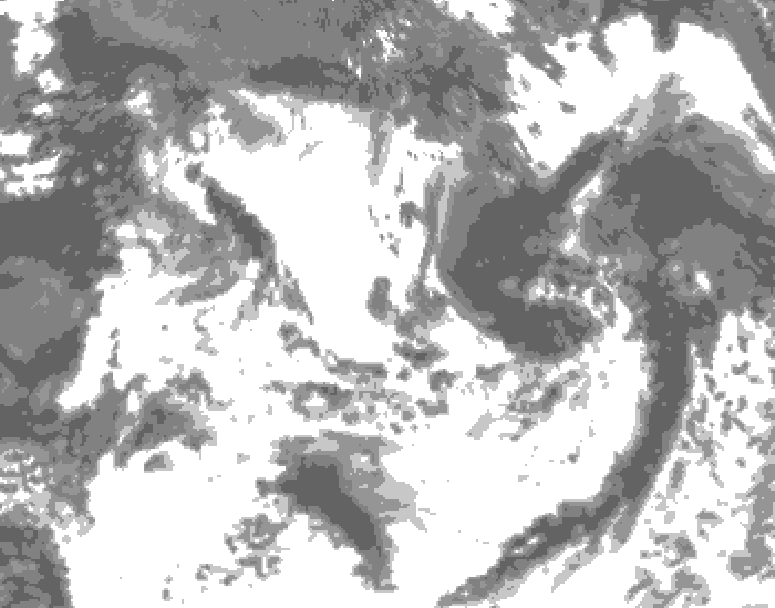 GDPS total cloud 114 hour forecast chart for Canada based on 2026/07/19 0000Z data