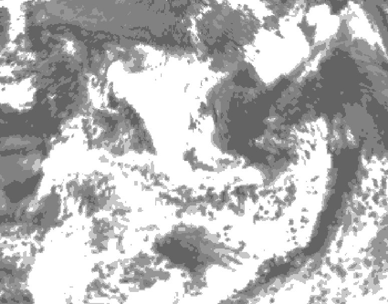 GDPS total cloud 120 hour forecast chart for Canada based on 2026/07/19 0000Z data