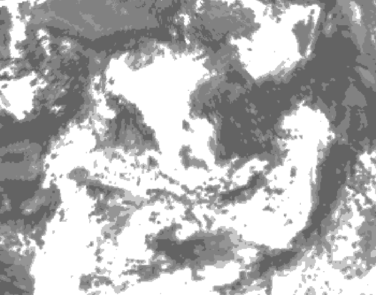 GDPS total cloud 126 hour forecast chart for Canada based on 2026/07/19 0000Z data