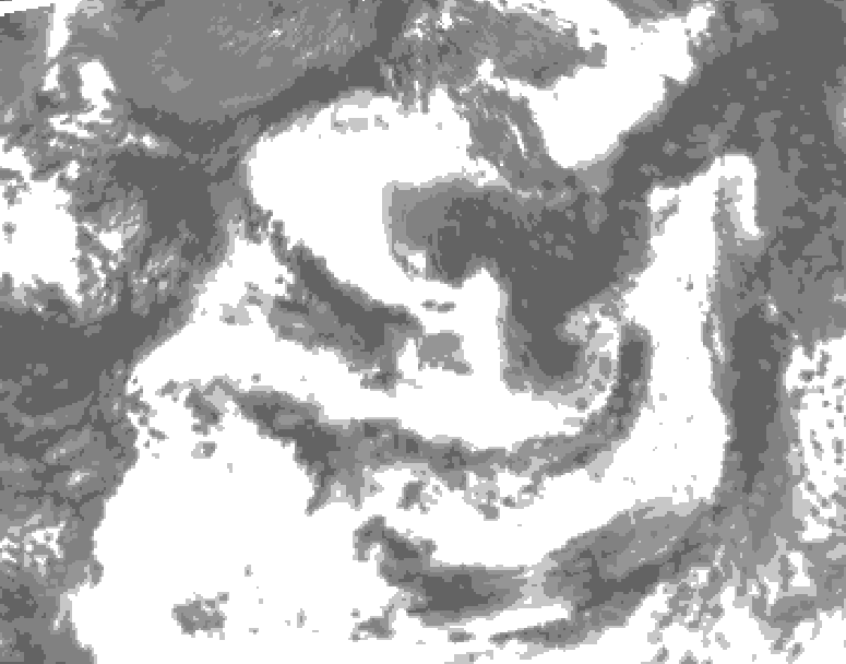 GDPS total cloud 138 hour forecast chart for Canada based on 2026/07/19 0000Z data