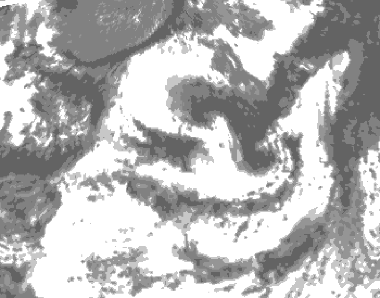 GDPS total cloud 144 hour forecast chart for Canada based on 2026/07/19 0000Z data