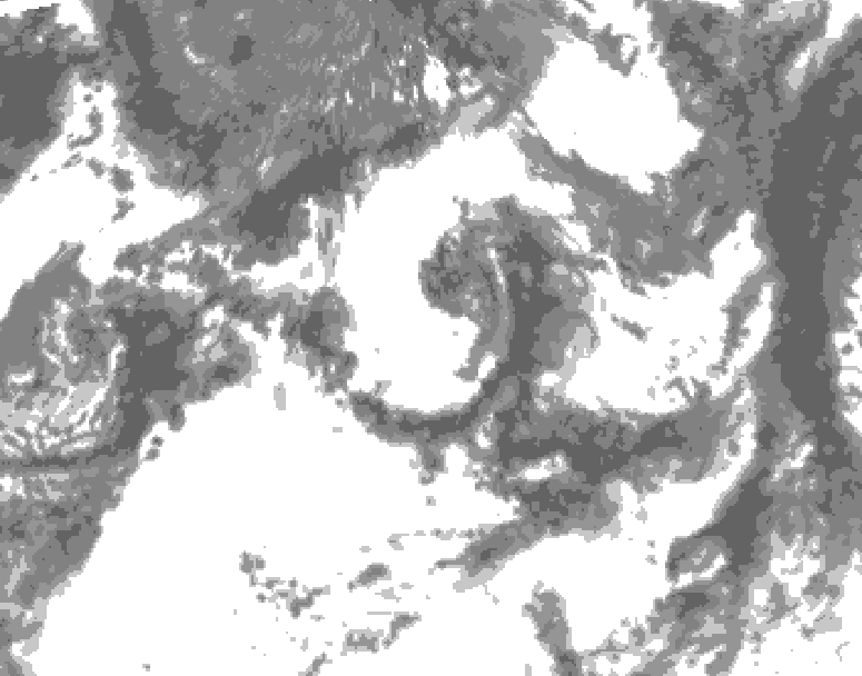 GDPS total cloud 186 hour forecast chart for Canada based on 2026/07/19 0000Z data