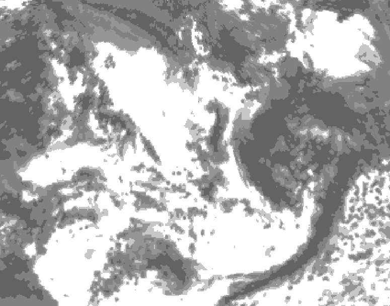 GDPS total cloud 096 hour forecast chart for Canada based on 2026/07/19 1200Z data