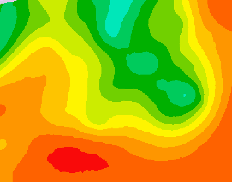 GDPS 500 millibar geopotential height 006 hour forecast chart for Canada based on 2026/07/20 0000Z data