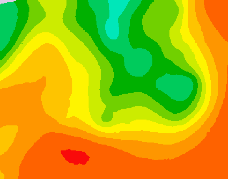 GDPS 500 millibar geopotential height 012 hour forecast chart for Canada based on 2026/07/20 0000Z data