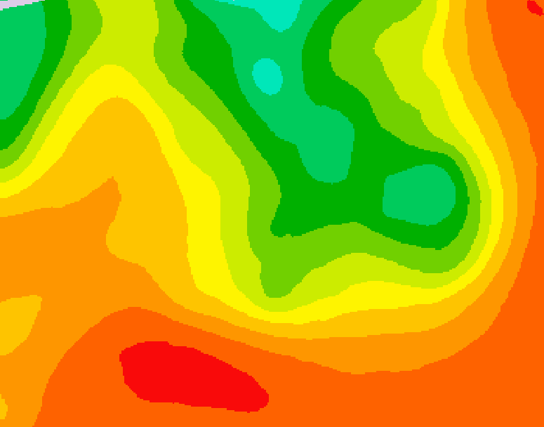 GDPS 500 millibar geopotential height 018 hour forecast chart for Canada based on 2026/07/20 0000Z data