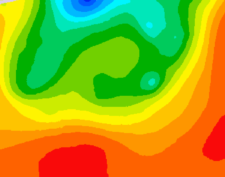 GDPS 500 millibar geopotential height 132 hour forecast chart for Canada based on 2026/07/20 0000Z data