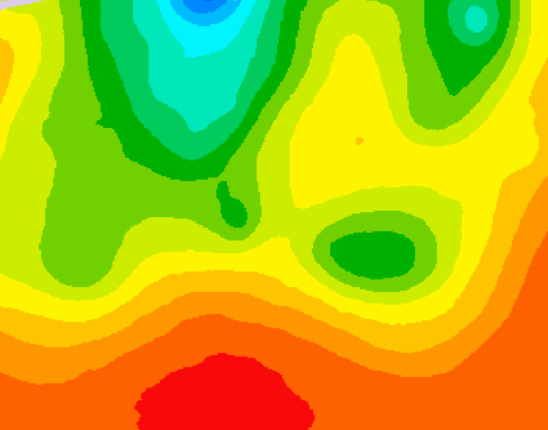 GDPS 500 millibar geopotential height 222 hour forecast chart for Canada based on 2026/07/20 0000Z data
