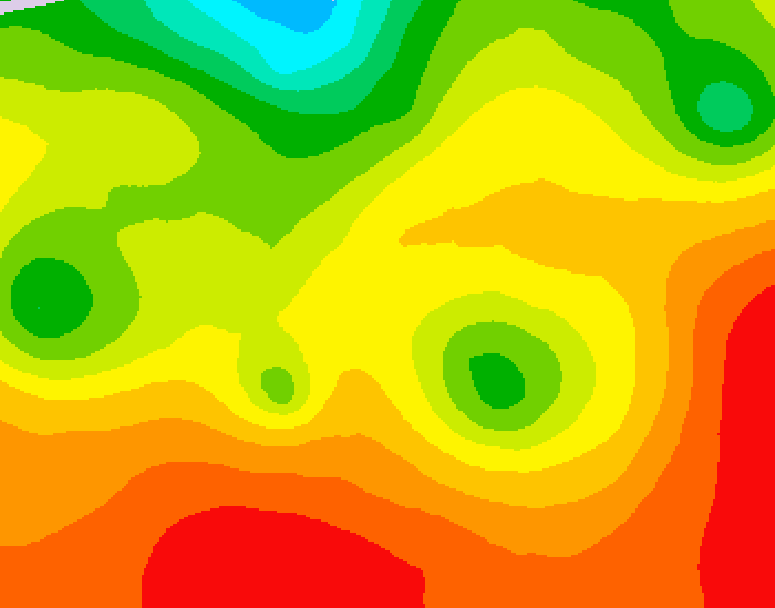 GDPS 500 millibar geopotential height 222 hour forecast chart for Canada based on 2026/07/20 1200Z data