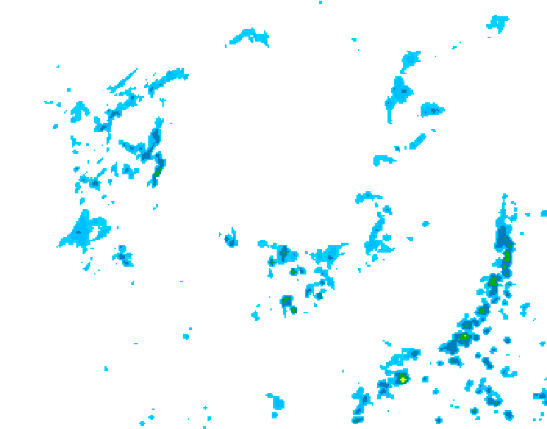 GDPS precipitation 126 hour forecast chart for Canada based on 2026/07/20 0000Z data