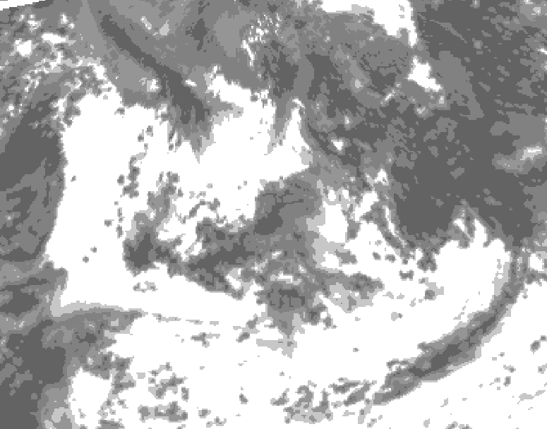 GDPS total cloud 006 hour forecast chart for Canada based on 2026/07/20 0000Z data