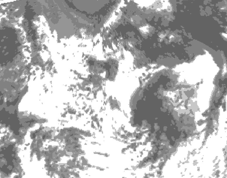 GDPS total cloud 048 hour forecast chart for Canada based on 2026/07/20 0000Z data