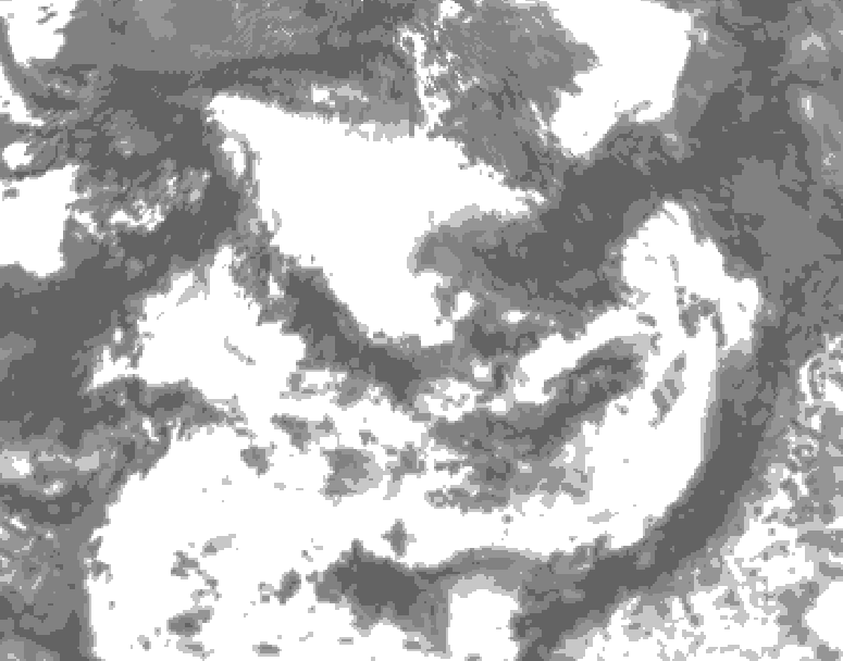 GDPS total cloud 108 hour forecast chart for Canada based on 2026/07/20 0000Z data