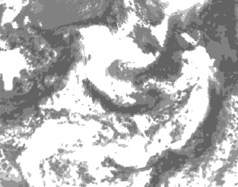 GDPS total cloud 120 hour forecast chart for Canada based on 2026/07/20 0000Z data